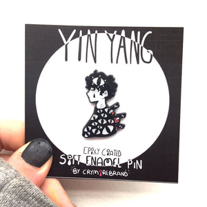 Yin-Yang Epoxy Coated Soft Enamel Pin