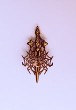 Load image into Gallery viewer, Spider on A Dagger Decorative Pin
